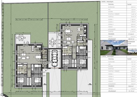 Ikerházak elrendezése