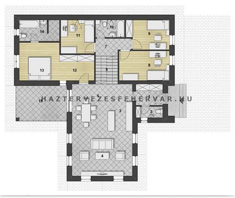 Családi ház emelet alaprajza
