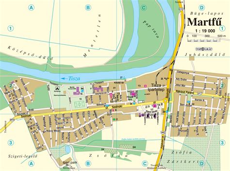 Martfű város térképe