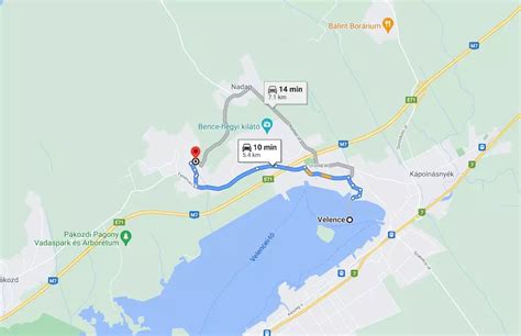 Praktikus térkép Velencei-tó környékéről