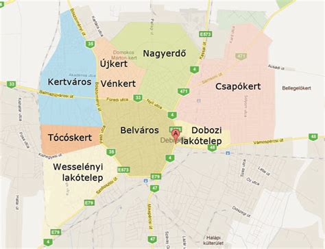 Debrecen Haláp térképen