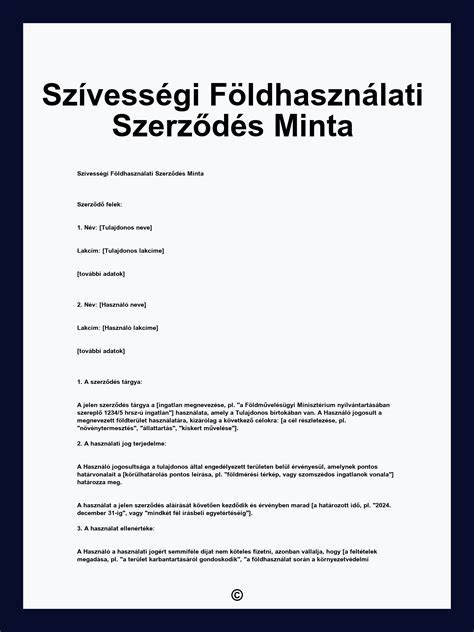 Földhasználati szerződés lényegi elemei