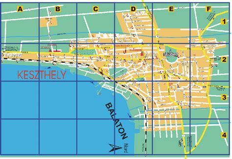 térkép Keszthely rendezési tervének területeiről
