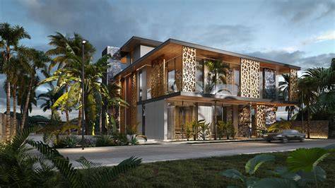 Modern design villa - kilátás a tengerre