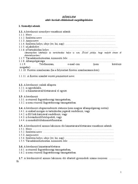 űrlap az önkényes lakáskiürítés iránti kérelem kitöltéséhez