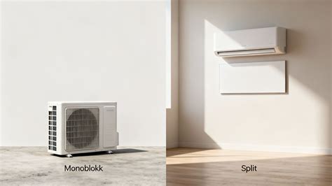 Ábra: split vs. monoblokkos hőszivattyú összehasonlítás