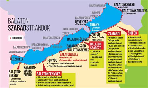 Balatonlelle turisztikai térképe, a déli part látképe a vasútállomással