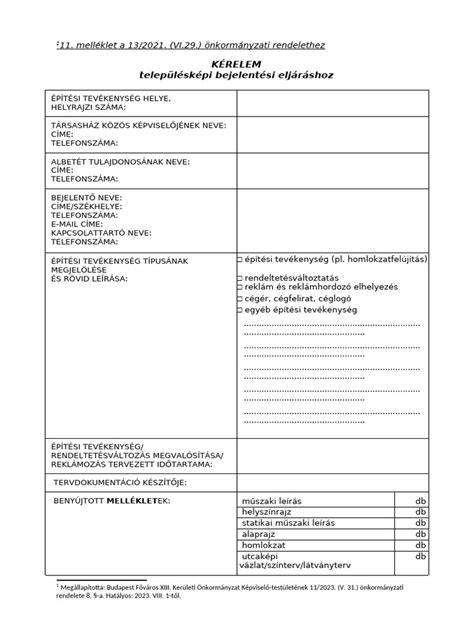 Településképi bejelentés folyamata