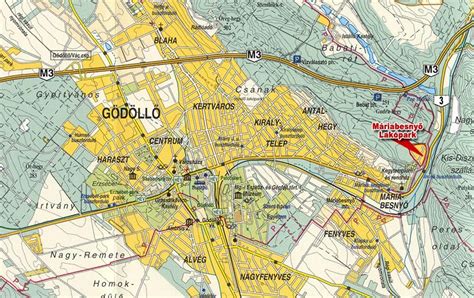Térkép Gödöllő városáról