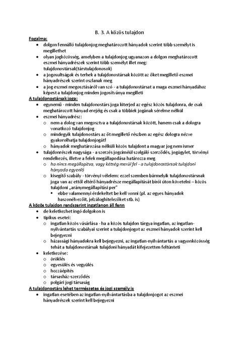 közös tulajdon jogi lehetőségek diagram