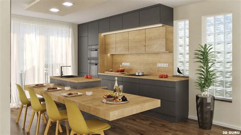 Belsőépítészeti látványterv egy modern garzonlakásról