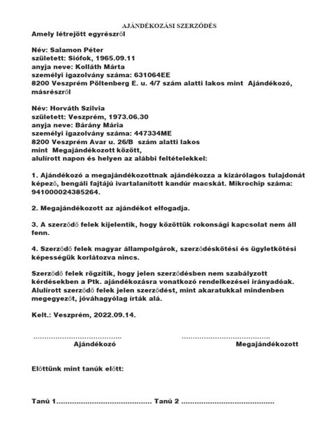 Lakástakarék szerződés aláírása