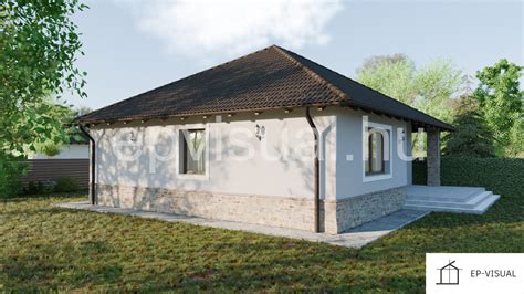 3D látványterv a tervezett házról