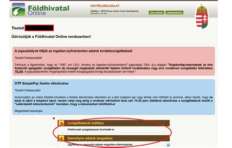 Az ingatlan tulajdoni lapjának ábrája, kiemelve a terhekkel kapcsolatos részeket