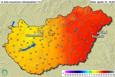 Hőtérkép Ócsa és környékének hőmérsékleti adataival