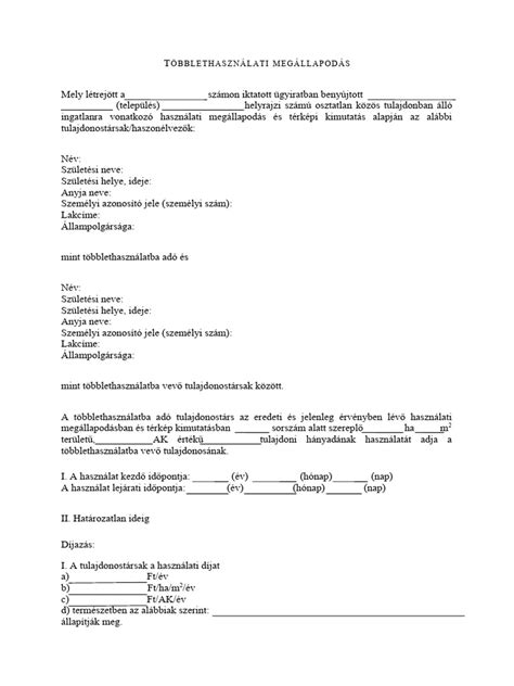 Vázlatos ábra egy osztatlan közös tulajdonú telekről, ahol a használati megállapodás felosztja a területeket