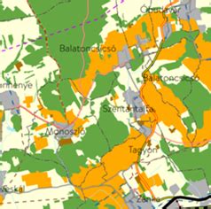 Térképes ábrázolás a vármegyei területrendezési tervek aktualizálásáról