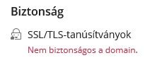 SSL tanúsítványok listája DiMa.hu-nál