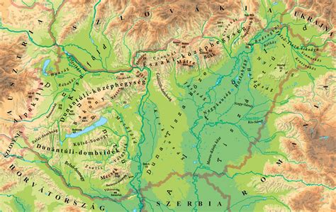 Magyarország domborzati térképe