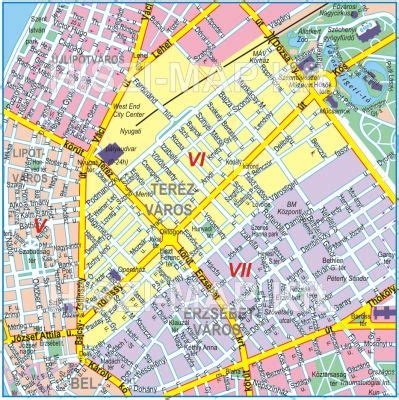 Budapest VI. kerület térkép