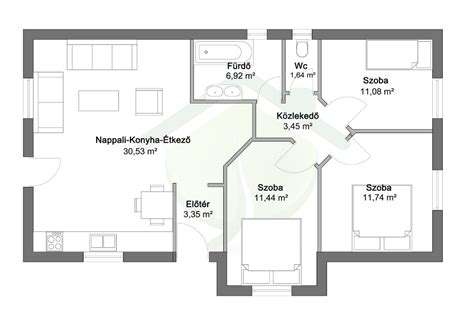 Különböző bungaló alaprajzok