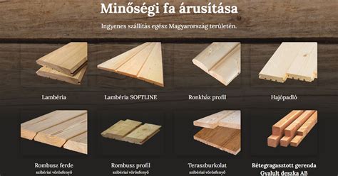 Fa lambéria példák beltéri és kültéri felhasználásra
