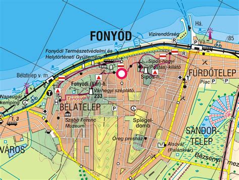 Térkép Fonyód központjáról