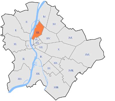 Budapest XIII. kerület térkép