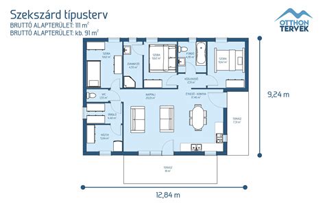 Alaprajz a ház belső elrendezéséről