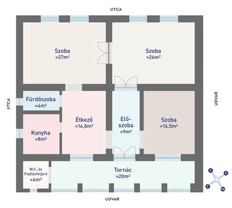 Lakás alaprajz elrendezés illusztrációja