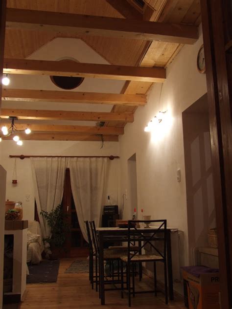 Korszerű vályogház belső tere