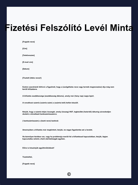 fizetési felszólítás