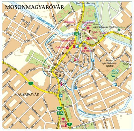 Térkép Mosonmagyaróvár Árpád utcájának elhelyezkedéséről