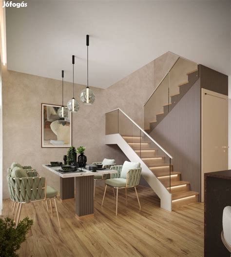 Modern ikerház belső tere