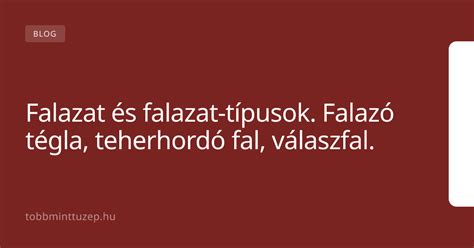 Infografika: Válaszfal típusok és teherhordó kapcsolatok