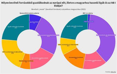 Infografika: Iparági eloszlás és bevételi trendek a két cég esetében