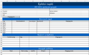 Az építési napló fontossága