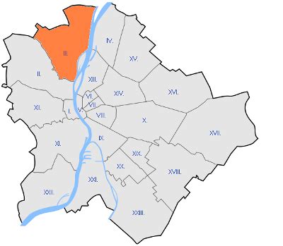 Budapest III. kerület térképe