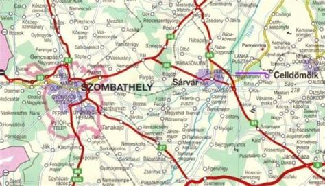 Térkép Vas megye ingatlanok elhelyezkedéséről