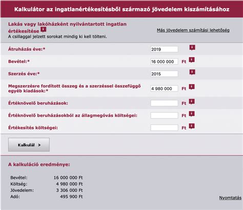 Ingatlanközvetítői jutalék kalkulátor
