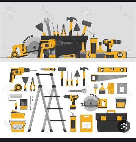 építkezési munka és védőfelszerelés infografika