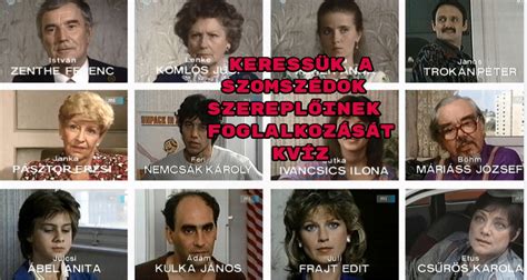 A Szomszédok szereplőinek egykori fotója