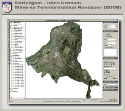 Minerva Térinformatikai Rendszer felület