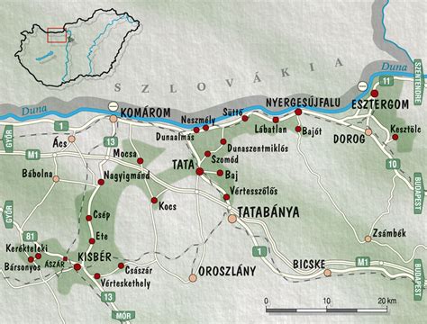 térkép Ászár városrészeiről