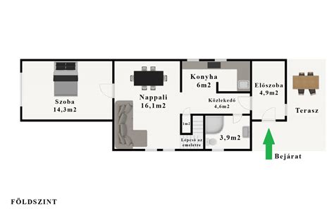 Lakás elrendezési alaprajz