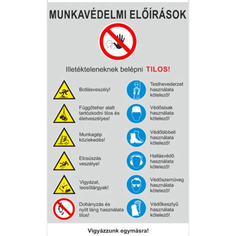 Munkavédelmi előírások piktogramjai
