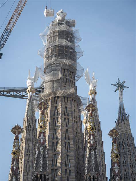 A Sagrada Família belső térképe - latin kereszt alaprajz, főbb pontokkal