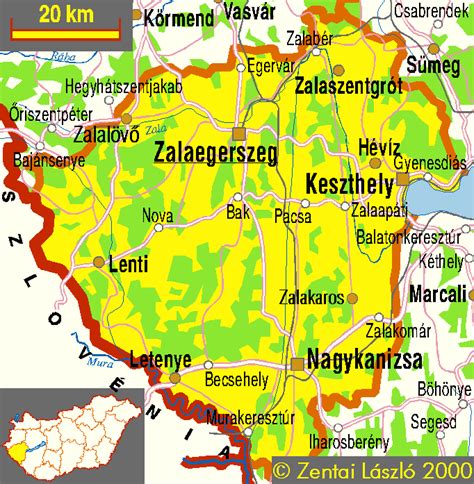 Térkép Zala megye ingatlanokkal