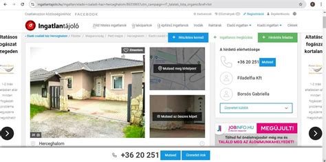 Ingatlan kereső felület