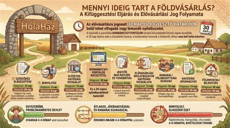 Infografika: lentről felfelé haladó adásvételi eljárás és elővásárlási jog értesítésének folyamata